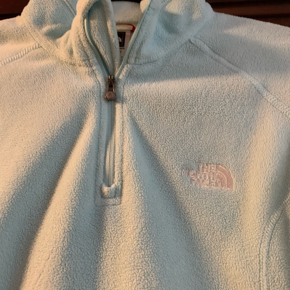 North Face Quarter Zip Pullover Light Blue - Picture 2 of 5
